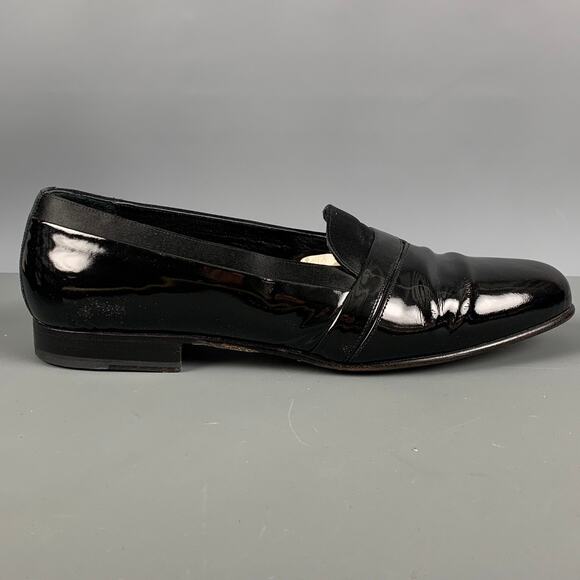 MEZLAN Size 8.5 Black Patent Leather Tuxedo Loafers main image 7